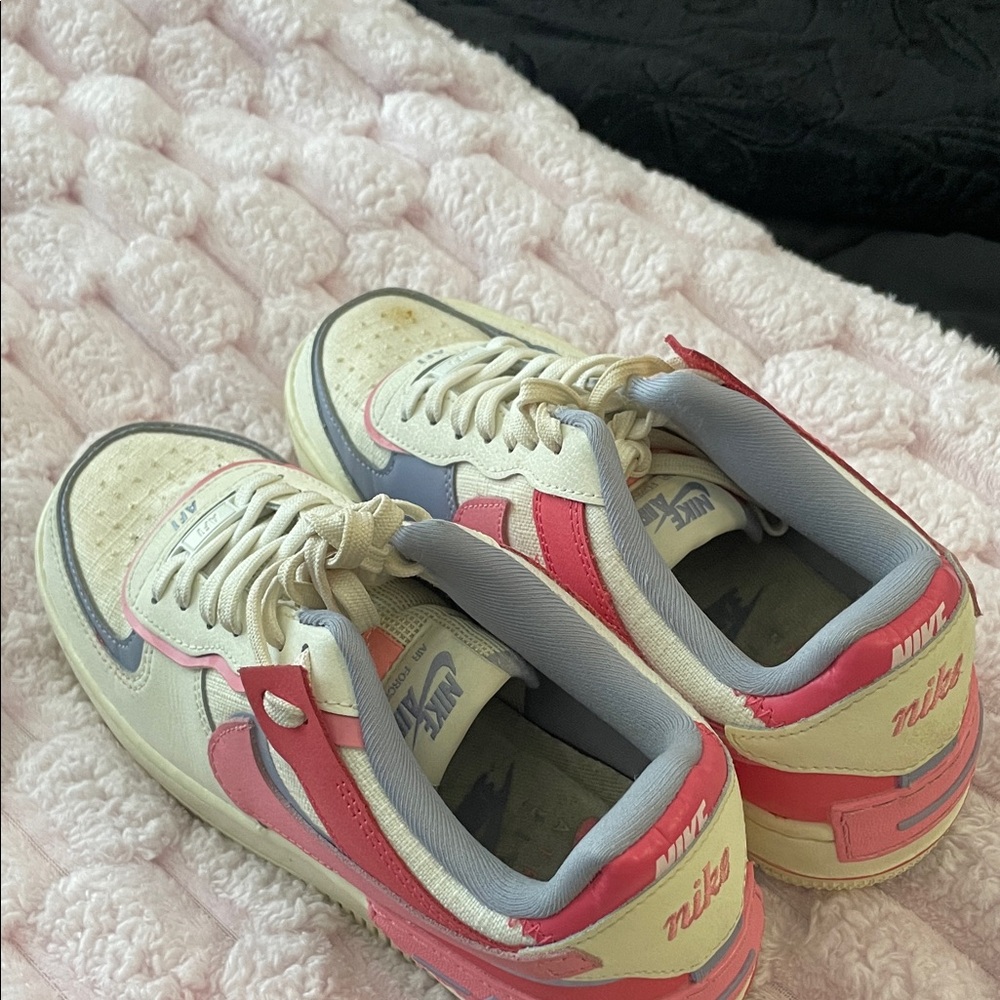 Nike Cream and Pink Sneakers